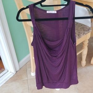Burgundy drapey tank small